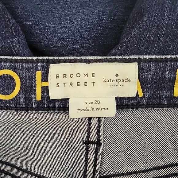 Kate Spade Broome Street Dark Wash Crop Skinny Jeans Size 28 - Picture 5 of 6